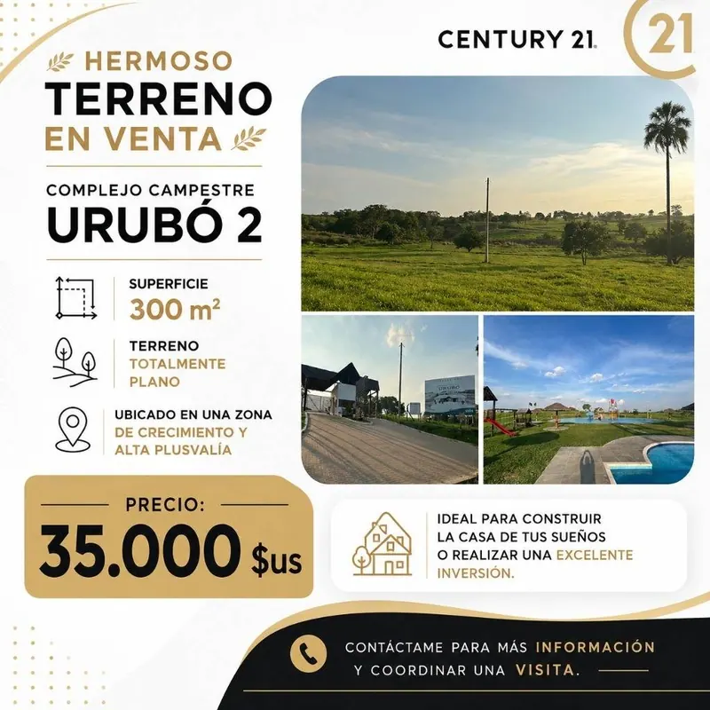 Terreno de 300 m² en venta en la Urbanización Campestre Urubó II: foto 2 de 9