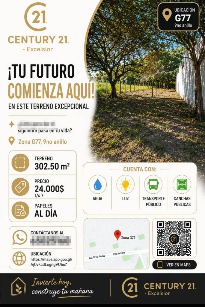 Terreno de 302,50 m² en venta en la Zona Norte, 9no anillo: foto 2 de 4