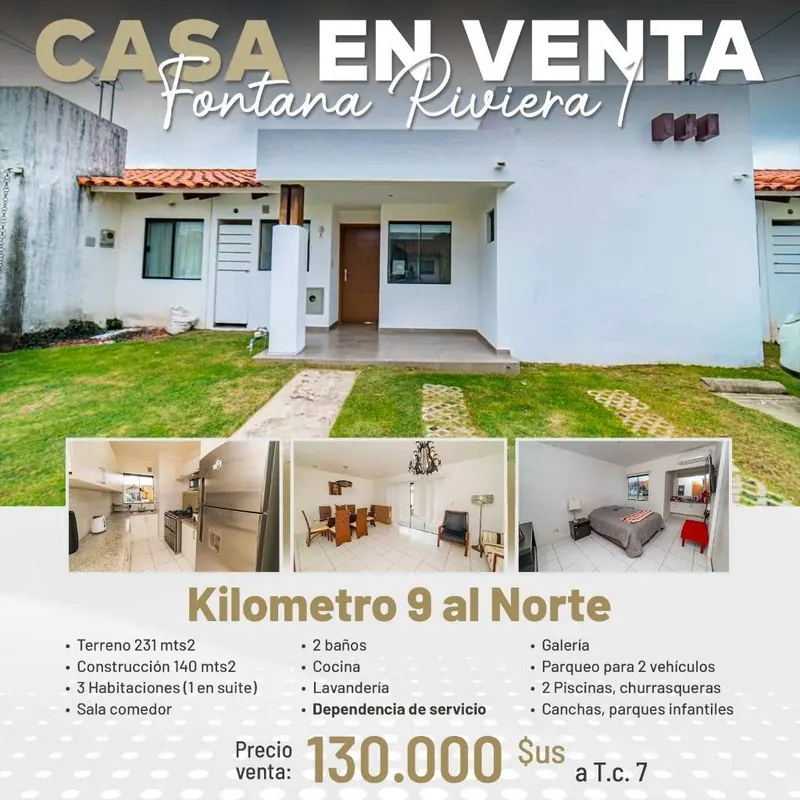 Casa de 3 dormitorios en venta en el condominio La Fontana Riviera I: foto 2 de 10