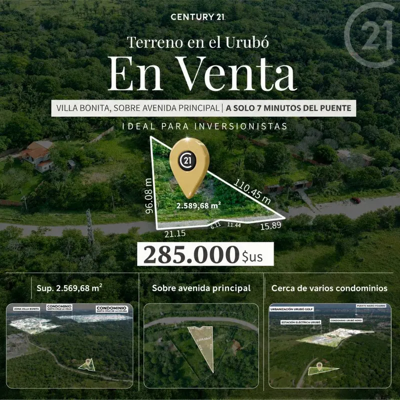 2,589.68 m² lot for sale in Urubó, Villa Bonita: foto 2 de 7