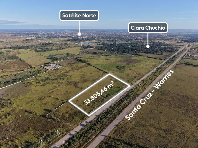 33,805.46 m² lot for sale on the Santa Cruz–Warnes dual carriageway: foto 2 de 11