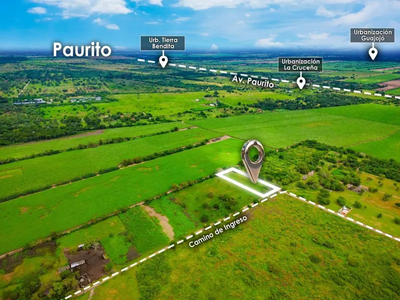 5,295.78 m² agricultural lot for sale on the Cotoca-Paurito road: foto 2 de 4