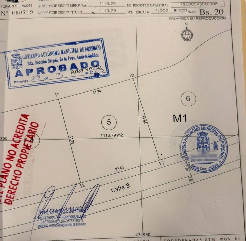 Terreno de 1.114 m² en venta en Urubo Village, Urubó: foto 4 de 4