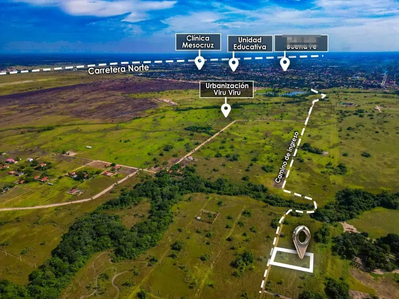 Terreno de 360 m² en venta en Warnes, detrás de Viru Viru: foto 2 de 4