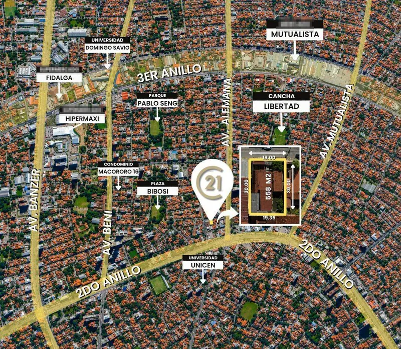 558 m² lot for sale in the North Zone, between Beni and Alemana: foto 2 de 7