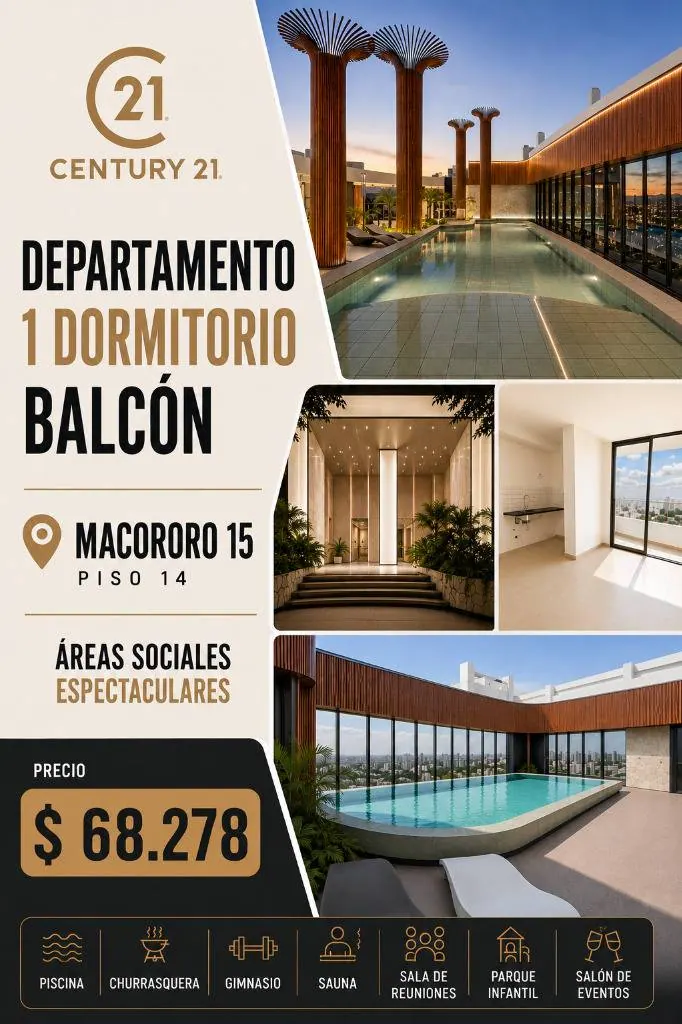 Departamento de 1 dormitorio con balcón en venta en Macororó 15: foto 2 de 7