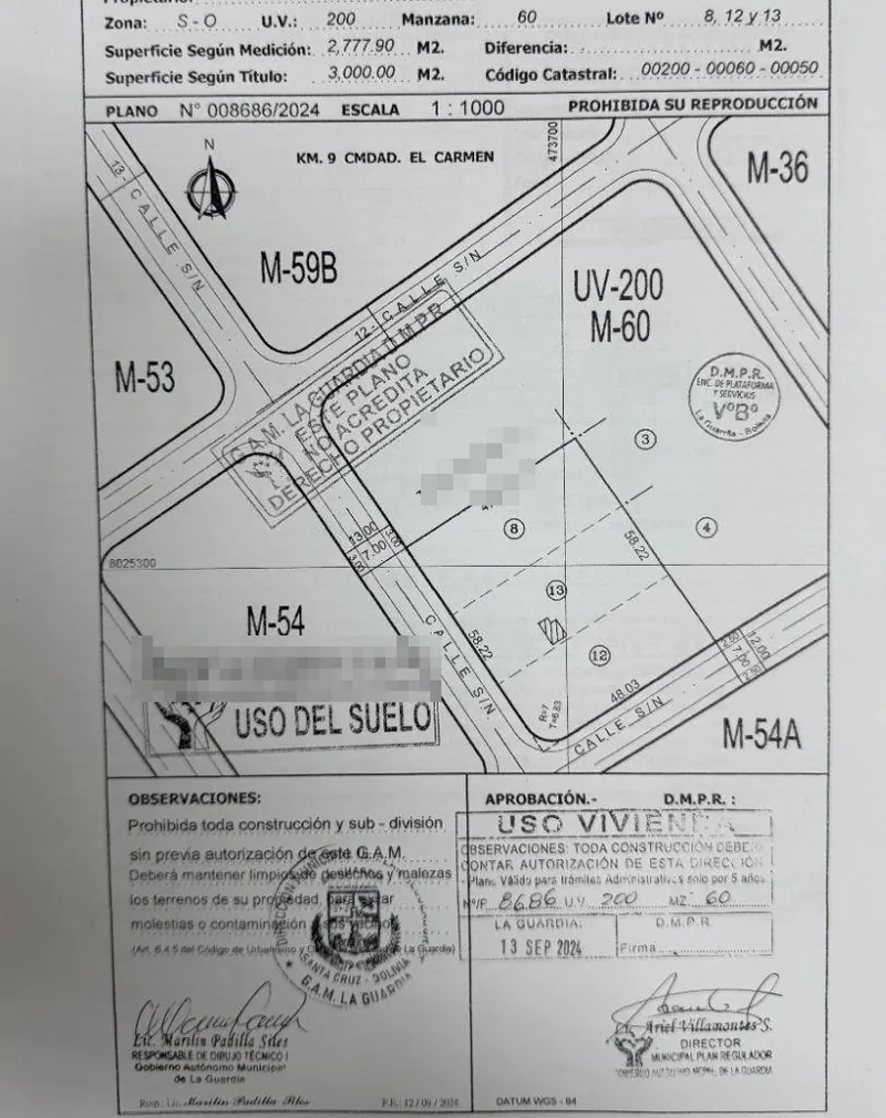 Terreno de 2.777,9 m² en venta en la Doble Vía La Guardia, km 9: foto 2 de 3