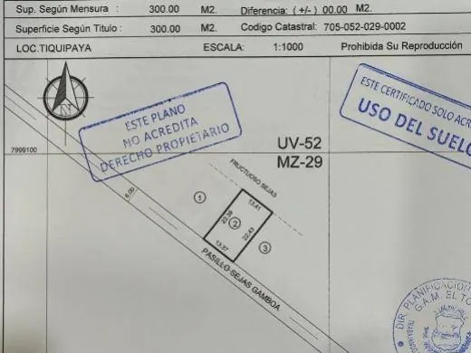 Terreno de 300 m² en venta en Tiquipaya, El Torno: foto 3 de 3