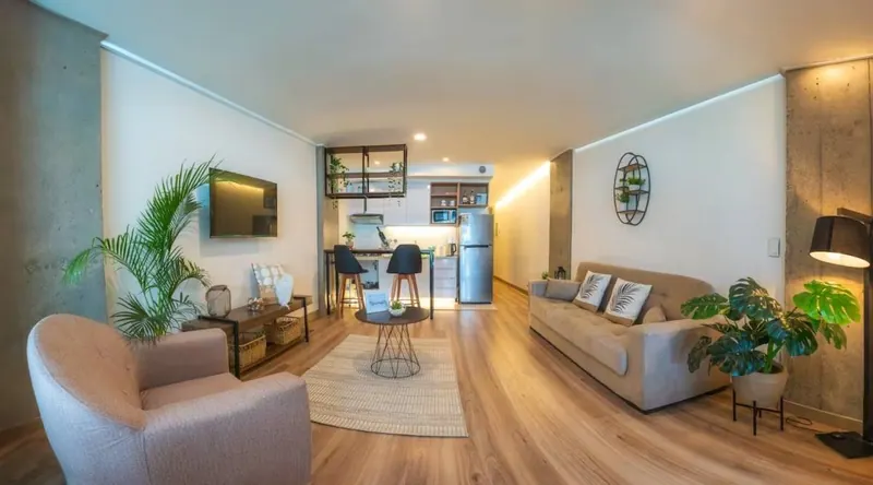 Departamento amoblado de 1 dormitorio en venta en Mar Adentro, Urubó: foto 1 de 24
