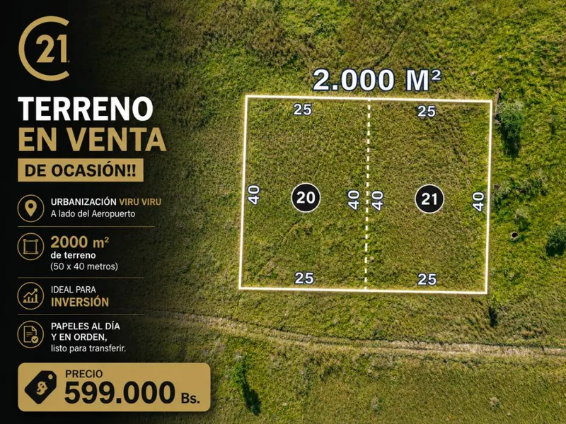 Terreno de 2.000 m² en venta en la urbanización Viru Viru: foto 2 de 2