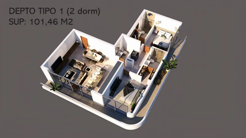 2-bedroom apartment pre-construction in Lofty Island, Equipetrol: foto 3 de 37