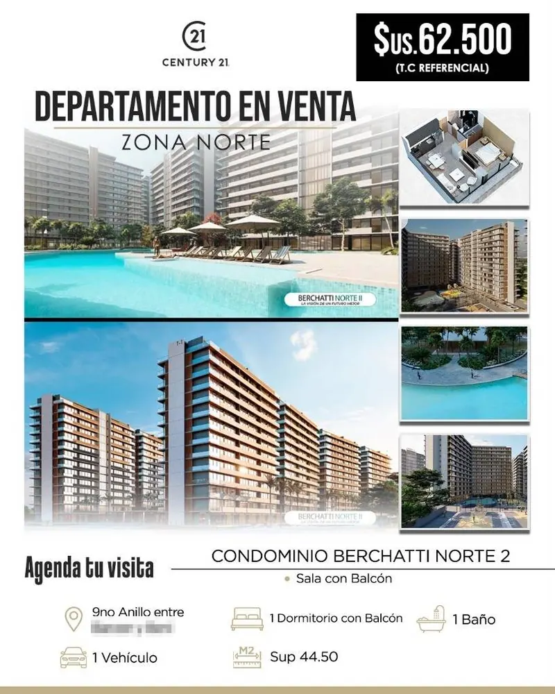 Departamento de 1 dormitorio en venta en Berchatti Norte 2, Zona Norte: foto 3 de 6