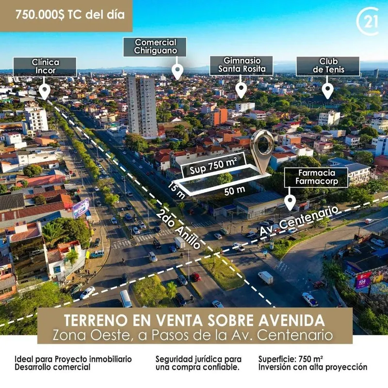 Terreno de 750 m² en venta sobre el segundo anillo, Zona Norte: foto 2 de 10