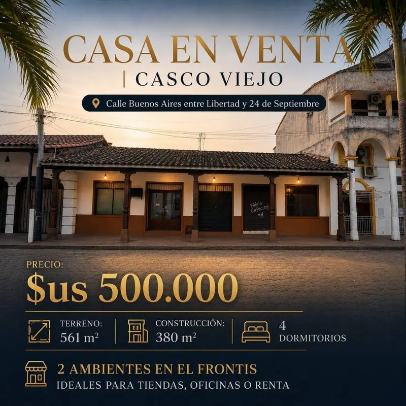 Casa de 4 dormitorios con uso comercial en venta en el casco viejo: foto 2 de 6