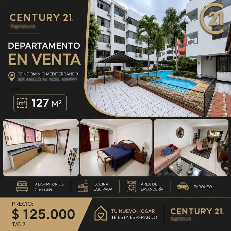 Departamento de 3 dormitorios en venta en edificio Mediterráneo II: foto 9 de 10