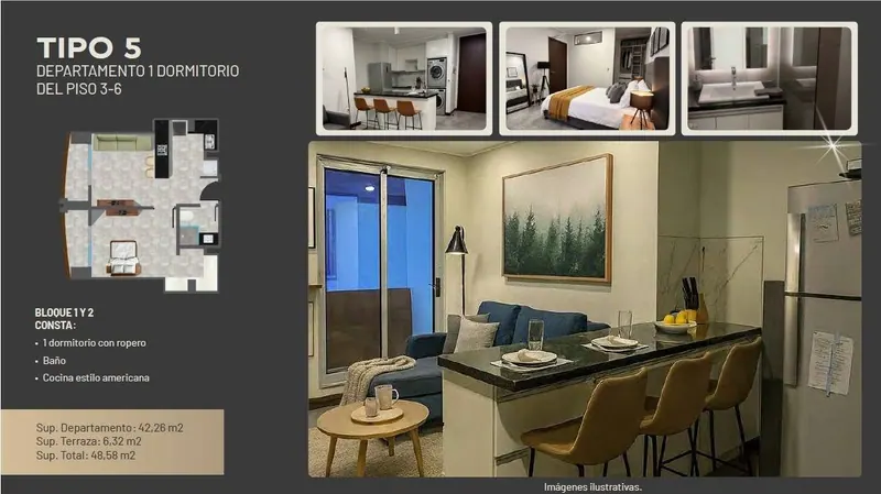 Departamento de 1 dormitorio en venta en el condominio Sierra Lux: foto 10 de 16