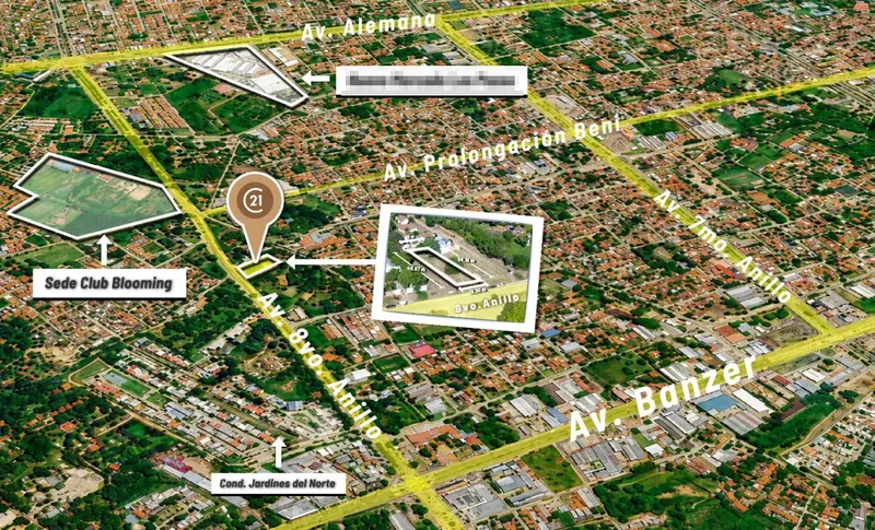 Terreno de 763,11 m² en venta sobre el 8vo anillo, Zona Norte: foto 3 de 6