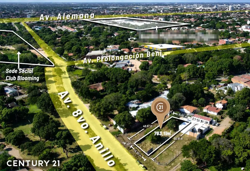 Terreno de 763,11 m² en venta sobre el 8vo anillo, Zona Norte: foto 5 de 6