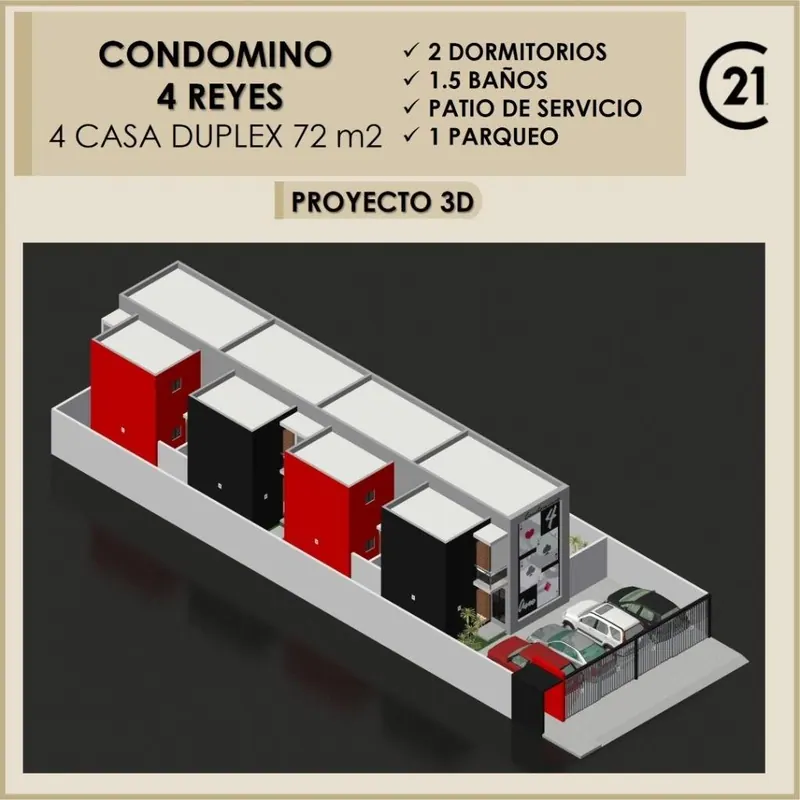 2-bedroom duplex house in pre-construction in the 4 Reyes gated: foto 4 de 6