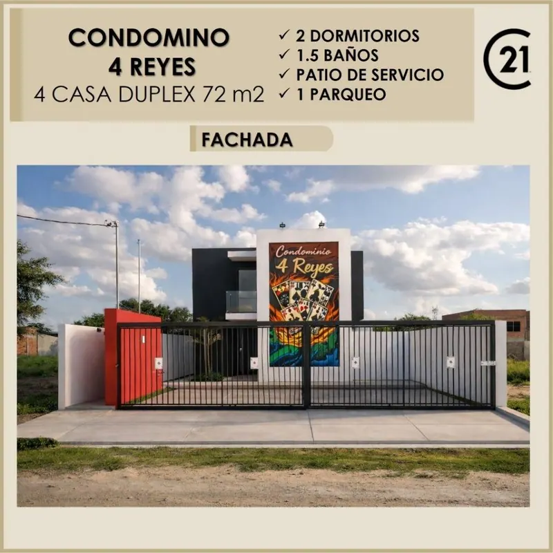 2-bedroom duplex house in pre-construction in the 4 Reyes gated: foto 1 de 6