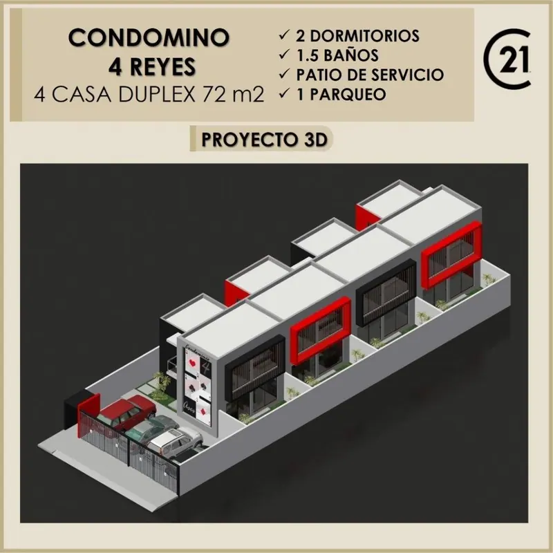 2-bedroom duplex house in pre-construction in the 4 Reyes gated: foto 5 de 6