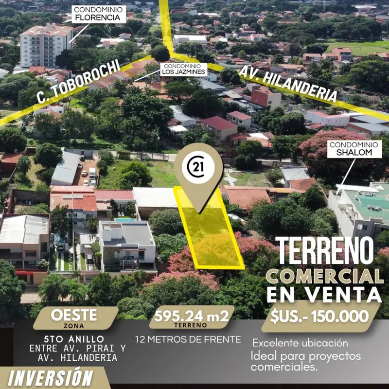 Terreno comercial de 595,24 m² en venta en la Zona Oeste, 5to anillo: foto 4 de 4