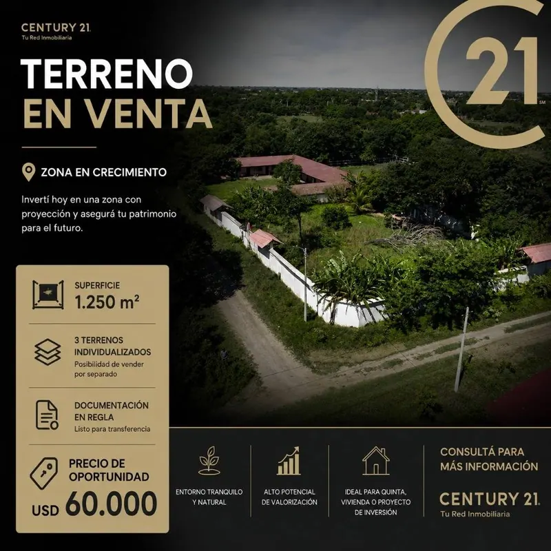 Terreno de 1.250 m² en venta en la av. Montecristo, 9no anillo: foto 2 de 5