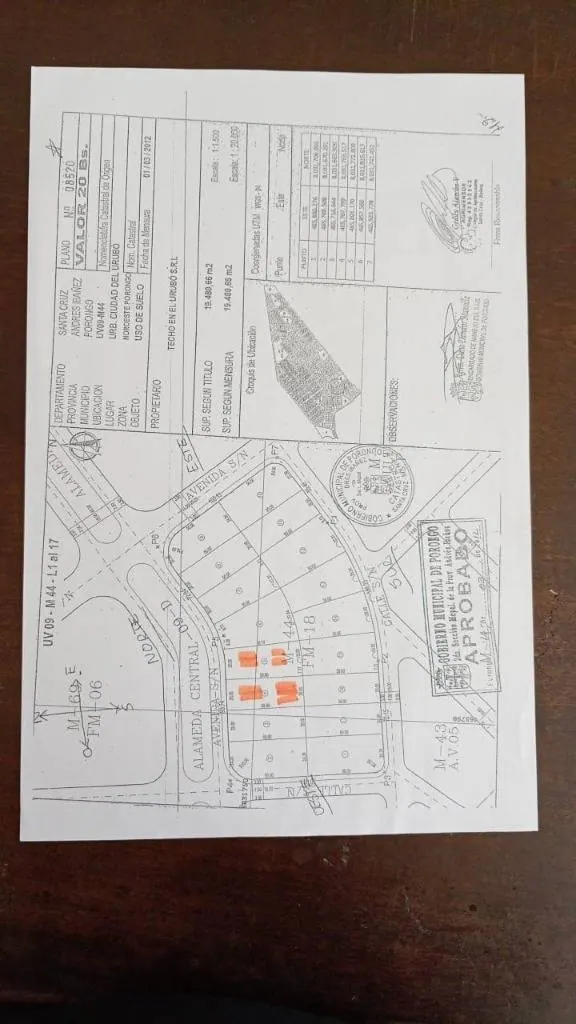 1,000 m² lot for sale in Ciudad del Urubó, on avenue: foto 1 de 2