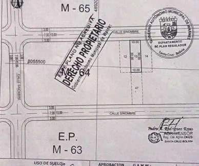 Terreno de 300 m² en venta en Pentaguazu 2, Warnes: foto 3 de 3