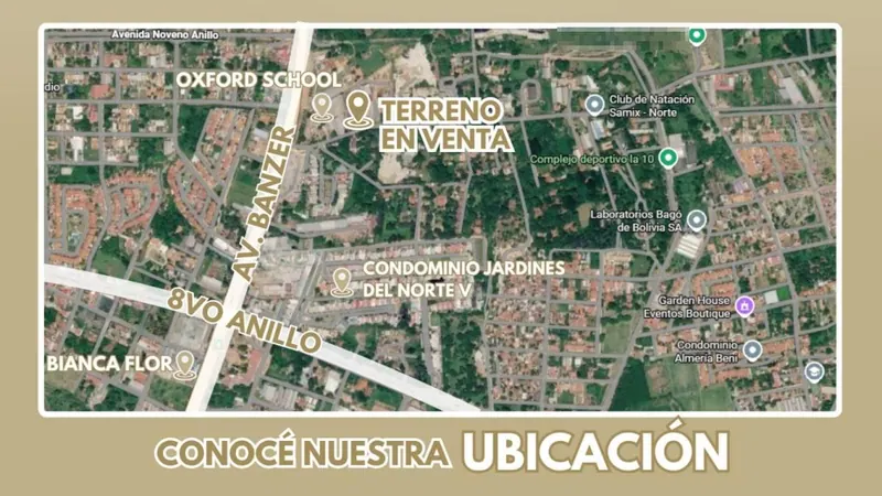 Terreno de 1.060 m² en venta en 8vo anillo y Av. Banzer, Zona Norte: foto 4 de 5