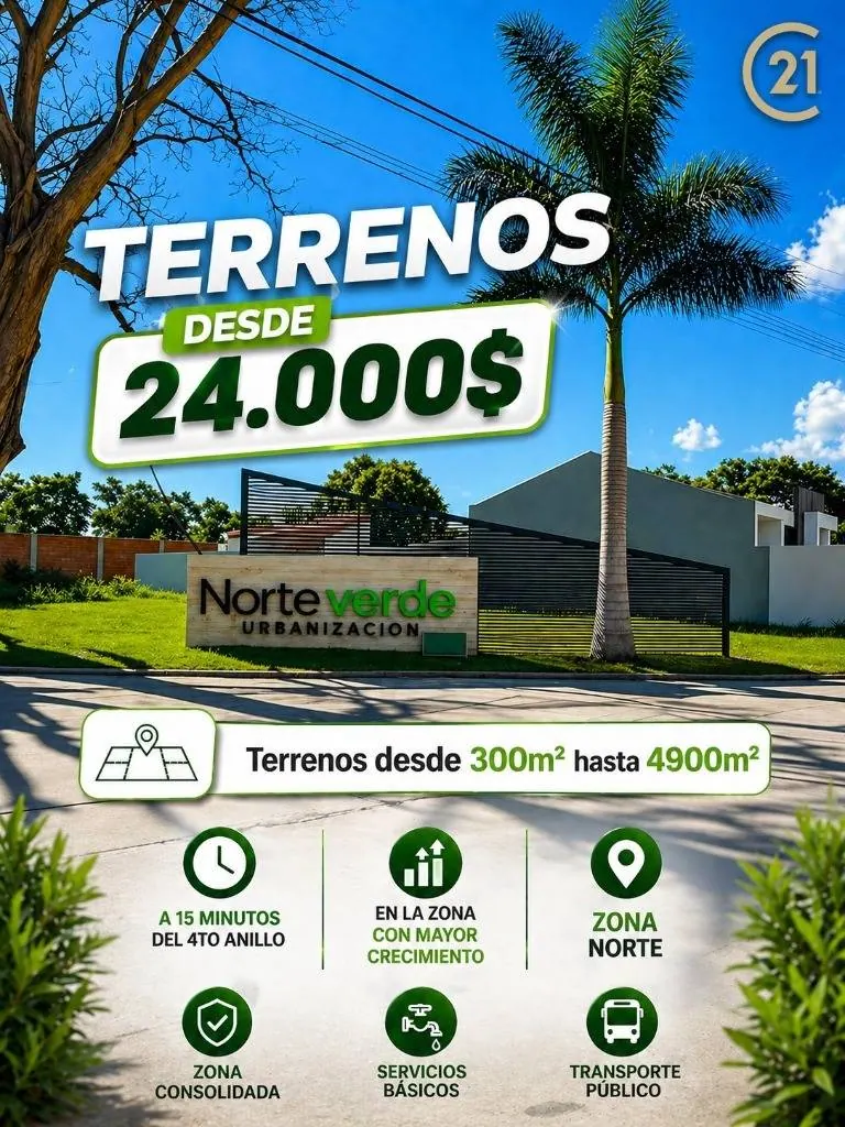 Terrenos desde 300 m² en venta en la urbanización Norte Verde, Warnes: foto 3 de 3