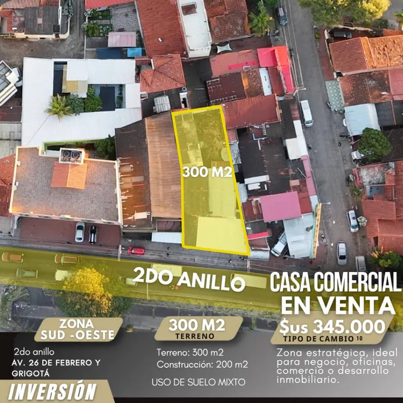 Casa de uso comercial en venta sobre la Av. 26 de Febrero, 2do anillo: foto 2 de 6