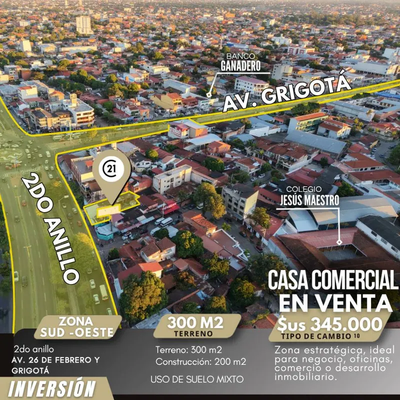 Casa de uso comercial en venta sobre la Av. 26 de Febrero, 2do anillo: foto 3 de 6