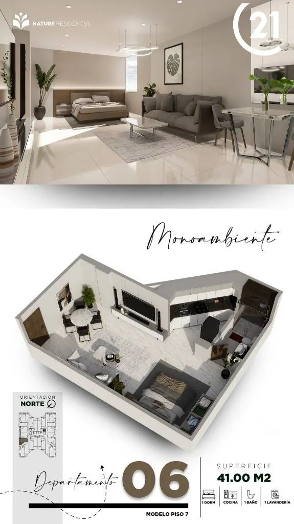 Brand-new 41 m² studio for sale in the North Zone: foto 2 de 12