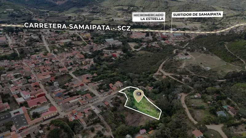 Terreno de 3.188,82 m² en venta en el Casco Viejo de Samaipata: foto 4 de 6