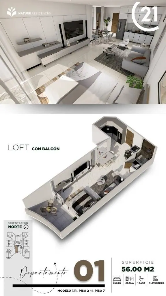 Studio of 56 m² for sale in Nature Residences, North Zone: foto 2 de 10