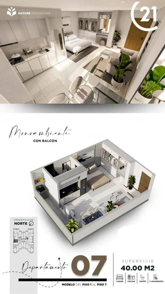 Studio of 40 m² for sale in the North Zone, across from Ucebol: foto 5 de 10