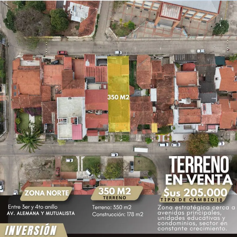 Terreno de 350 m² en venta sobre la avenida Alemana, Zona Norte: foto 4 de 12