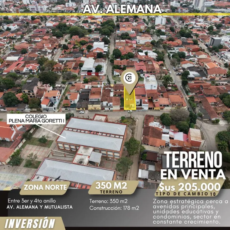 Terreno de 350 m² en venta sobre la avenida Alemana, Zona Norte: foto 5 de 12