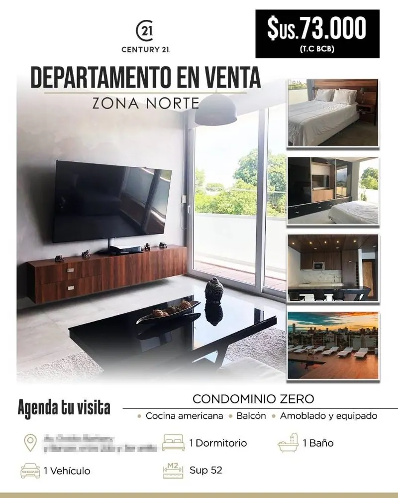 Departamento amoblado de 1 dormitorio en venta en el condominio Zero: foto 2 de 11