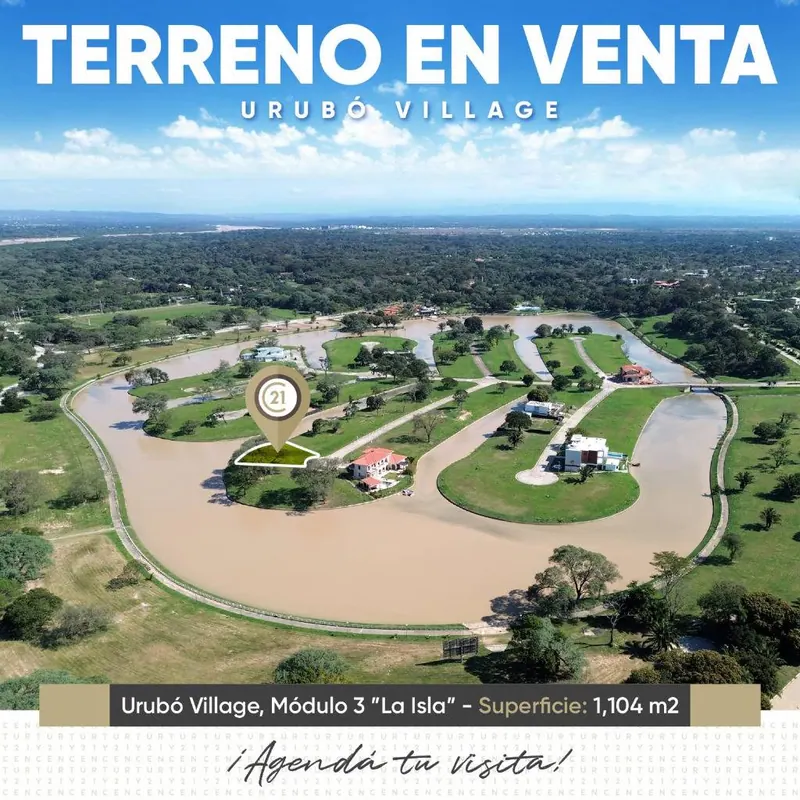 1,104 m² lot facing the lagoon for sale in Urubó Village: foto 2 de 7