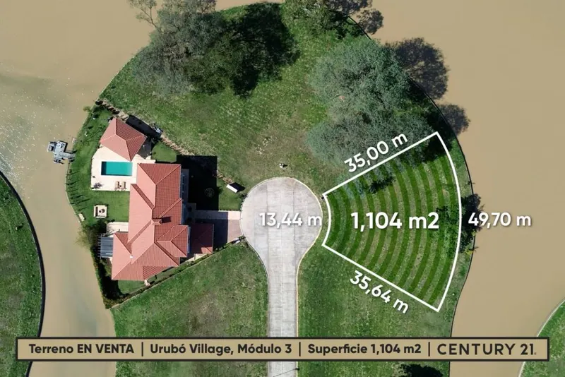 1,104 m² lot facing the lagoon for sale in Urubó Village: foto 3 de 7