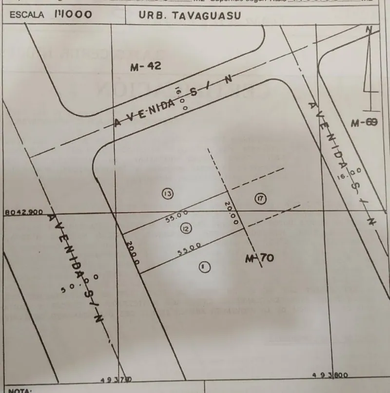 Terreno de 1.100 m² en venta en la Urbanización Tavaguazú: foto 2 de 2