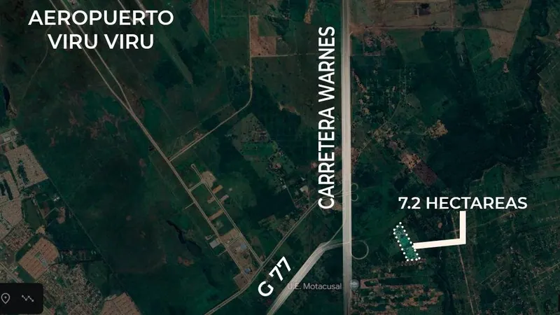 Lot for sale on the new highway to Warnes, G77: foto 1 de 2