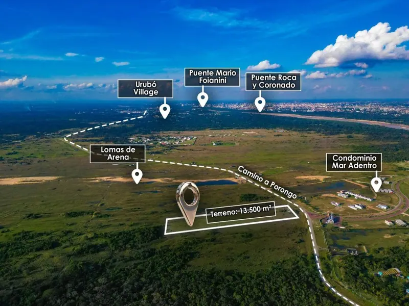 Terreno de 13.500 m² en venta en el Urubó, camino a Porongo: foto 2 de 7