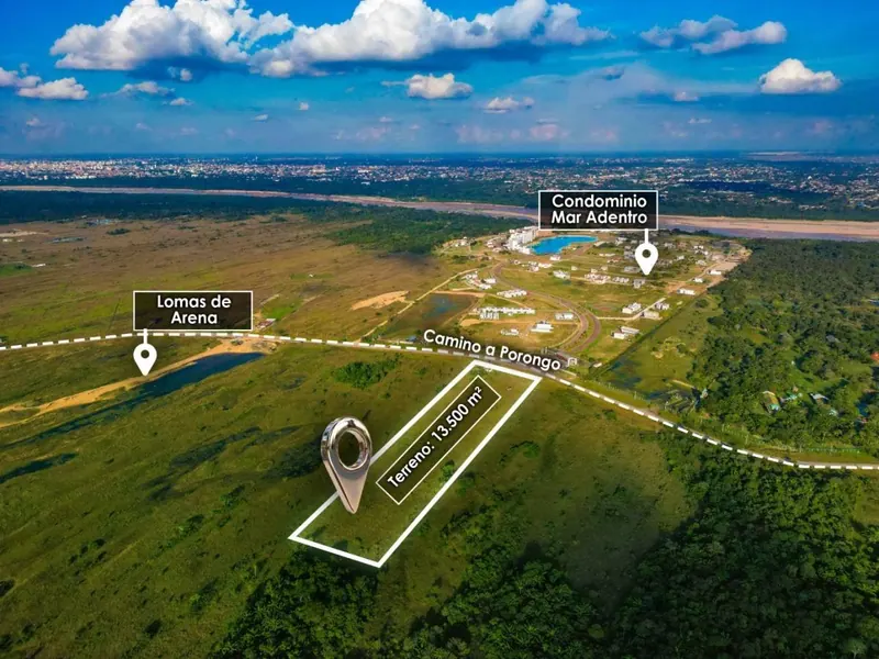 Terreno de 13.500 m² en venta en el Urubó, camino a Porongo: foto 3 de 7