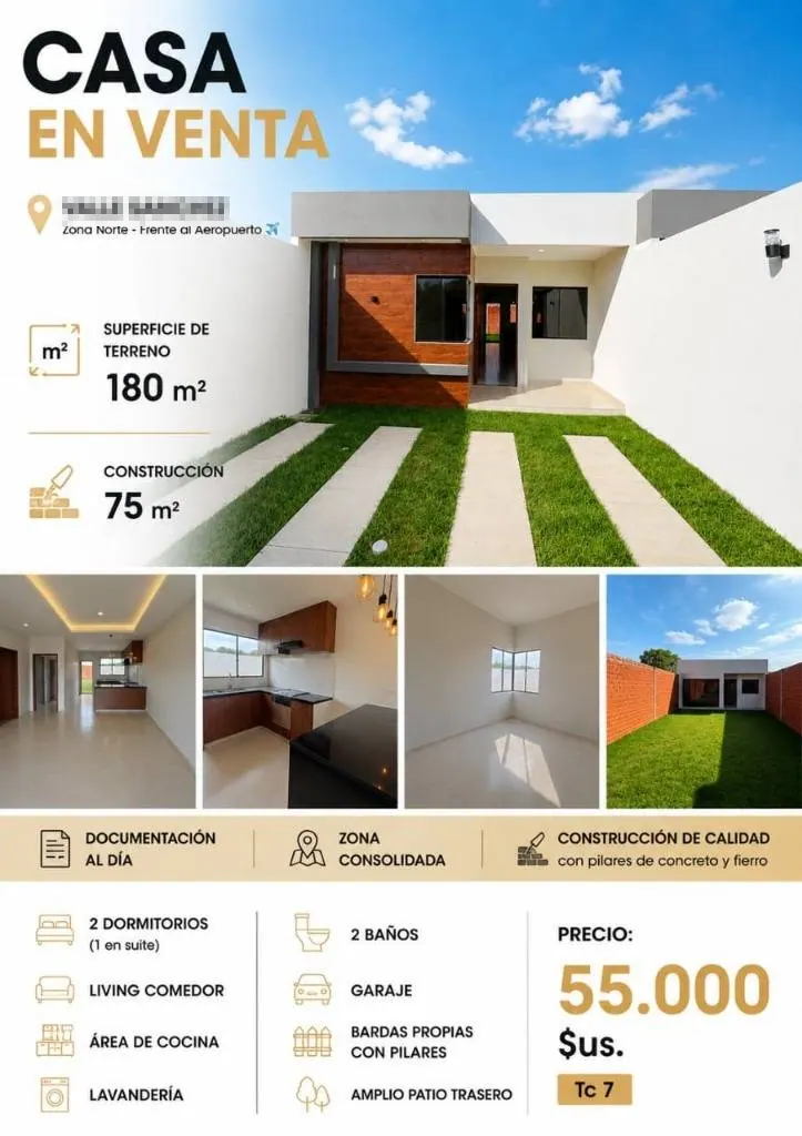 2-bedroom house for sale in Valle Sánchez, Warnes: foto 2 de 16