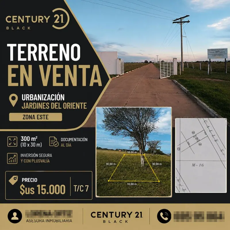 Terreno de 300 m² en venta en Jardines del Oriente, Zona Este: foto 2 de 3