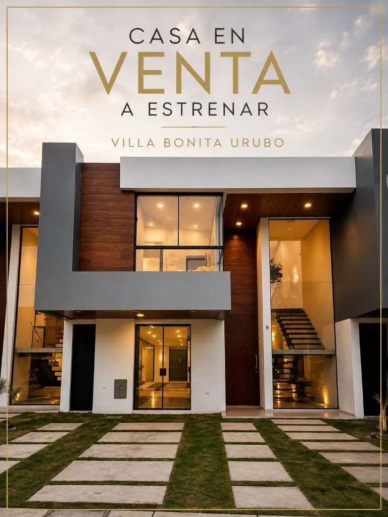 Casa a estrenar de 3 dormitorios en venta en Villa Bonita, Urubó: foto 2 de 22