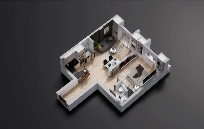 Departamento de 1 dormitorio en preventa en el condominio Tribu Urbana: foto 7 de 9